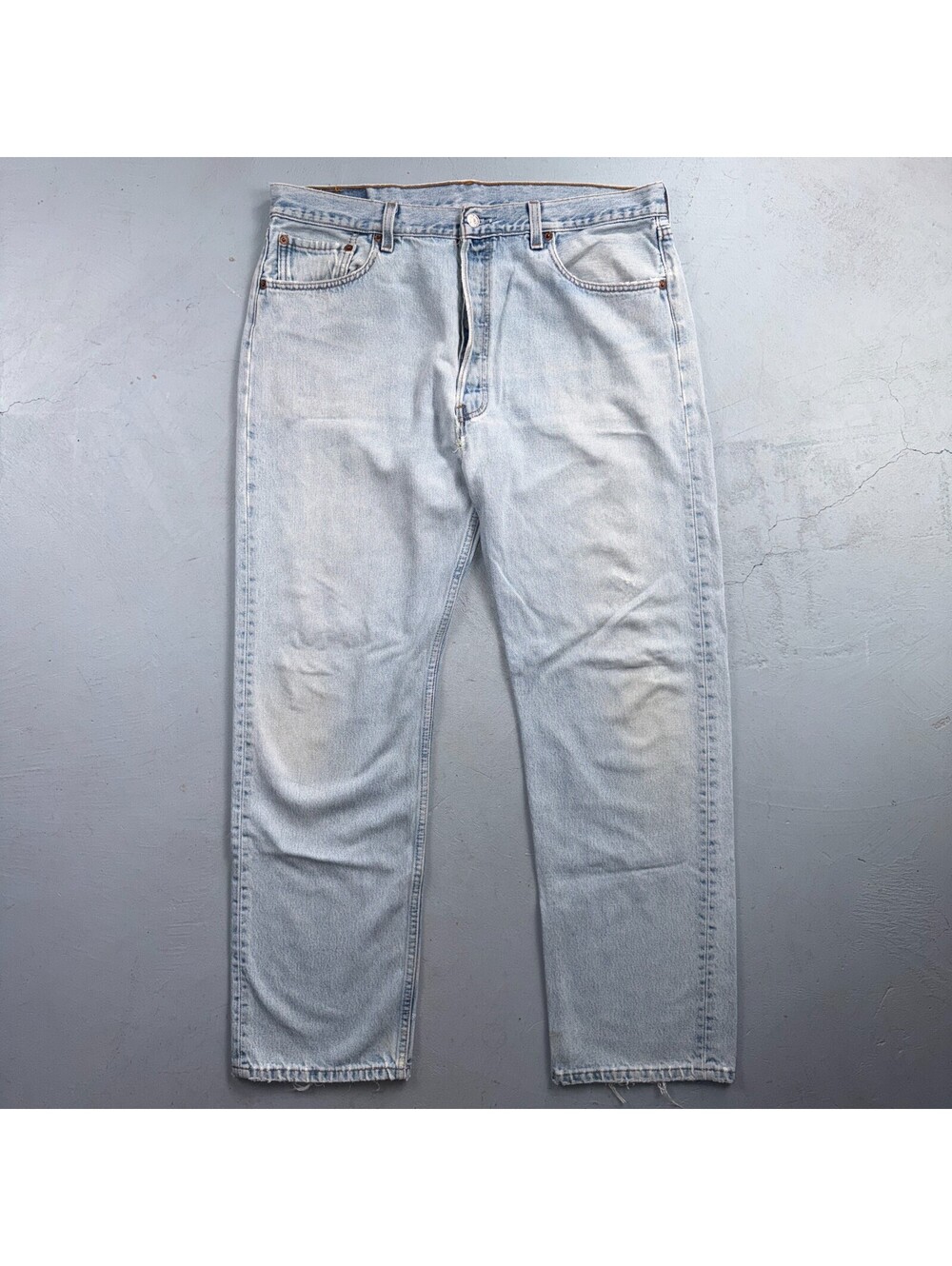 Levis 501 Vintage 90s USA XX Straight Leg Jeans Blue Light Wash 38x32 Act 36x30